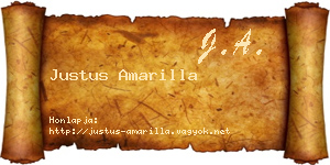 Justus Amarilla névjegykártya